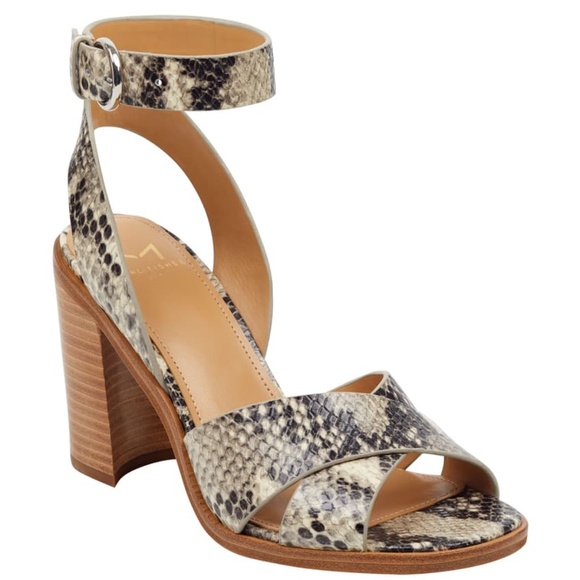 NEW Marc Fisher LTD Orla Sandal Snake Print - Picture 1 of 9